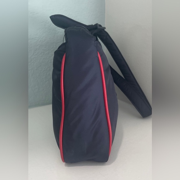 Saint Laurent NEW YSL with tags Navy Blue and Red Econyl Nylon Le 5 A 7 Hobo - Picture 8 of 14